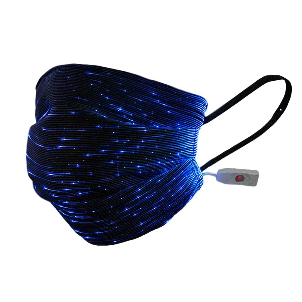 USB Fiber Optic Light Up Multicolor Face Mask in Black Rectangle Fabric All Products USB Fiber Optic Light Up Multicolor Face Mask in Black Rectangle Fabric All Products 6