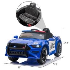 LED 12V Kids Ride on Remote Control Patrol Battery Operated Sports Car with Siren and 2.4 GHZ Microphone Blue All Products LED 12V Kids Ride on Remote Control Patrol Battery Operated Sports Car with Siren and 2.4 GHZ Microphone Blue All Products 6
