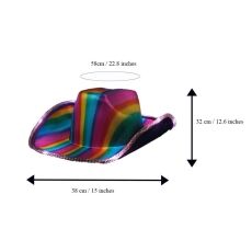 Multicolor Lights Metallic Shine Rainbow Cowboy Hat All Products Multicolor Lights Metallic Shine Rainbow Cowboy Hat All Products 7