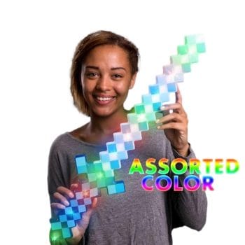 LED Assorted Retro Flashing Pixelated Warrior Sword All Products 3