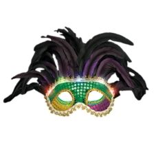 Light Up Deluxe Venetian Mardi Gras Carnival Festival Feather Mask for Fat Tuesday All Products Light Up Deluxe Venetian Mardi Gras Carnival Festival Feather Mask for Fat Tuesday All Products 4