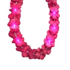 Light Up Hawaiian Flower Lei Necklace Pink All Products Light Up Hawaiian Flower Lei Necklace Pink All Products 4