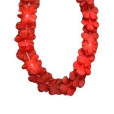 Light Up Hawaiian Flower Lei Necklace Red All Products Light Up Hawaiian Flower Lei Necklace Red All Products 5