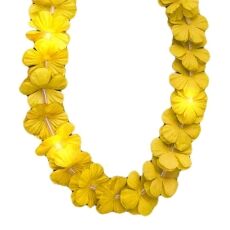 Light Up Hawaiian Flower Lei Necklace Yellow All Products Light Up Hawaiian Flower Lei Necklace Yellow All Products 5