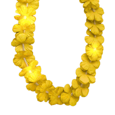 Light Up Hawaiian Flower Lei Necklace Yellow All Products Light Up Hawaiian Flower Lei Necklace Yellow All Products 6
