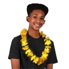 Light Up Hawaiian Flower Lei Necklace Yellow All Products Light Up Hawaiian Flower Lei Necklace Yellow All Products 4