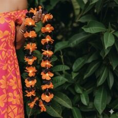 Light Up Halloween Hawaiian Flower Lei Black Orange All Products Light Up Halloween Hawaiian Flower Lei Black Orange All Products 9