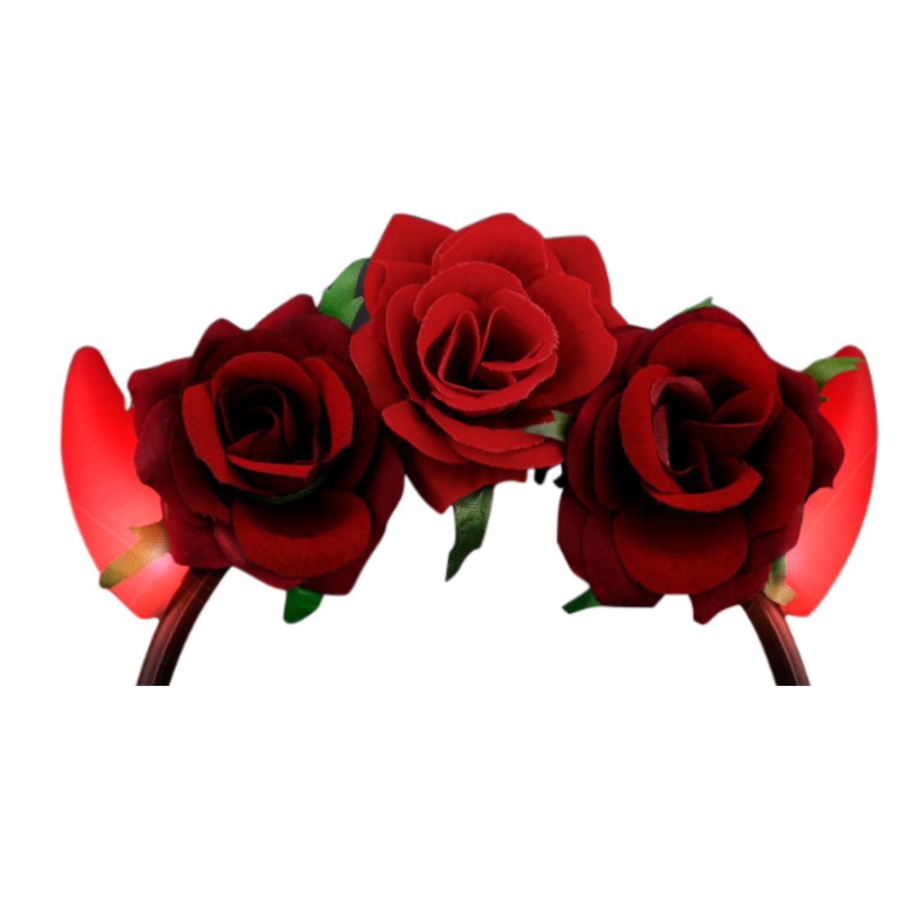 Red Light Up LED Devil Horns with Red Roses Flower Crown Headband All Products Red Light Up LED Devil Horns with Red Roses Flower Crown Headband All Products 6
