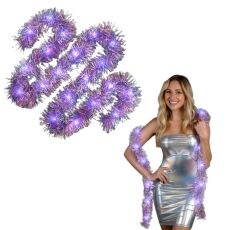Light Up Sparkle Queen Tinsel Boa White LEDs All Products Light Up Sparkle Queen Tinsel Boa White LEDs All Products 4