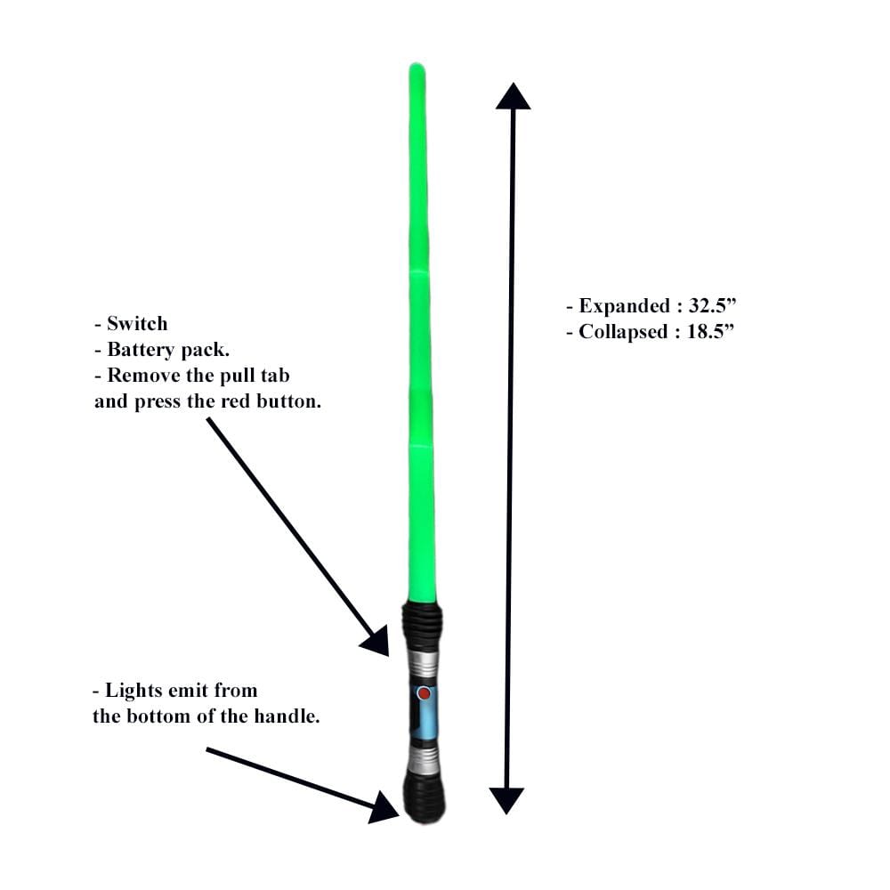 Galactic LED Expandable Green Light Saber Sword 4th of July Galactic LED Expandable Green Light Saber Sword 4th of July 6
