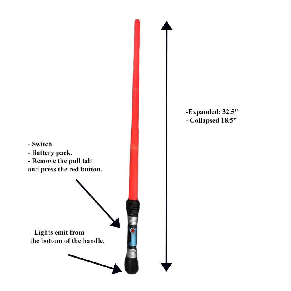 Galactic LED Expandable Red Light Saber Sword 4th of July Galactic LED Expandable Red Light Saber Sword 4th of July 6