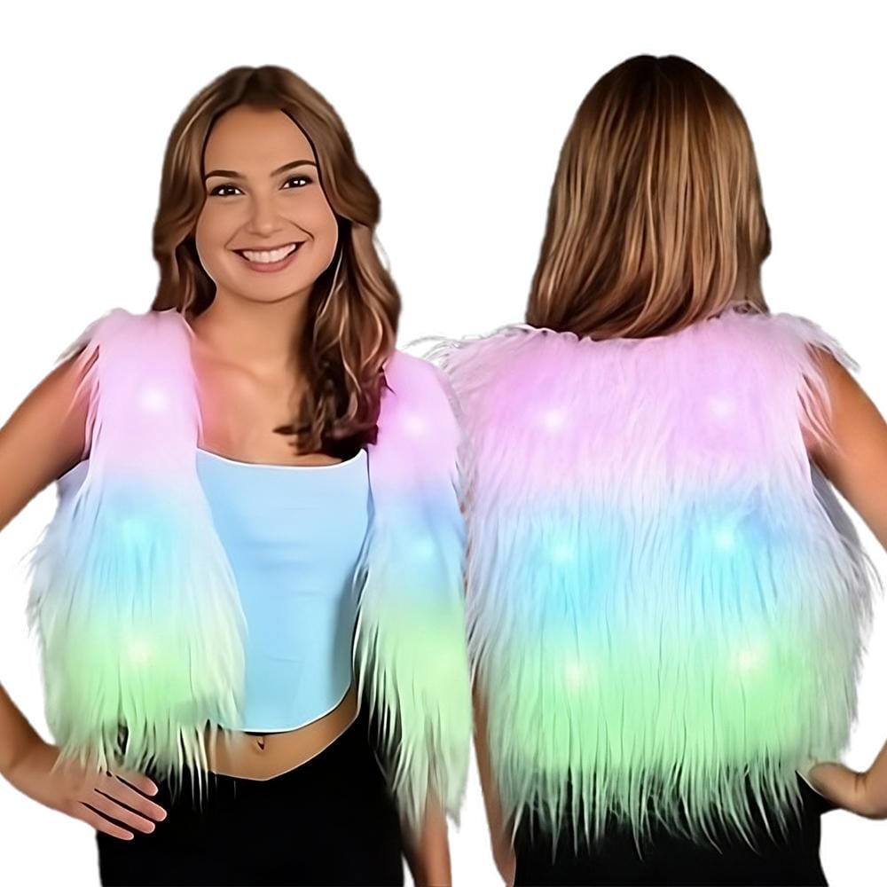Light Up Faux Fur Go Go Multicolor Vest Small All Products Light Up Faux Fur Go Go Multicolor Vest Small All Products 5