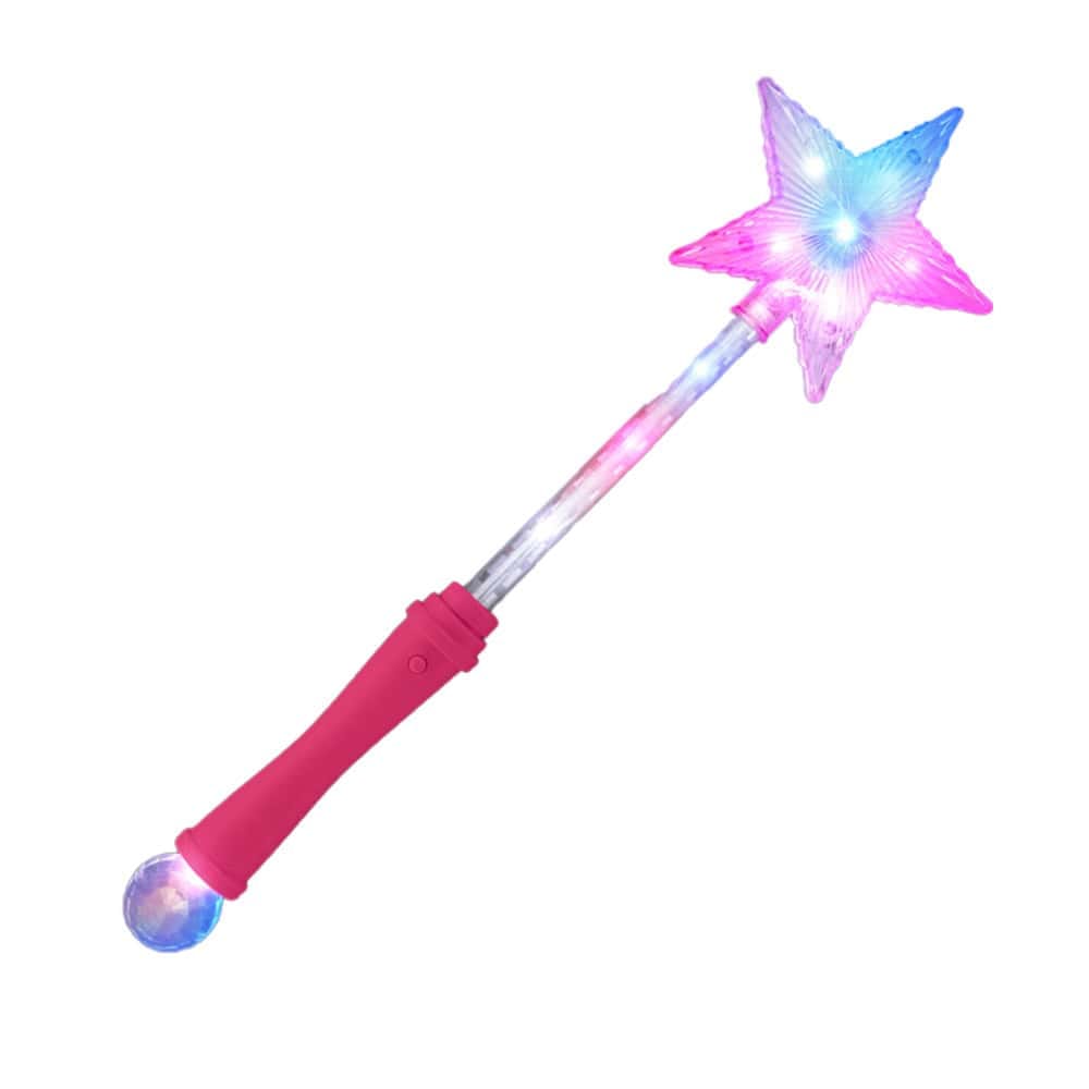 Crystal Star Wand with Opaque Pink Handle 2 Inch Glow Sticks Crystal Star Wand with Opaque Pink Handle 2 Inch Glow Sticks 3