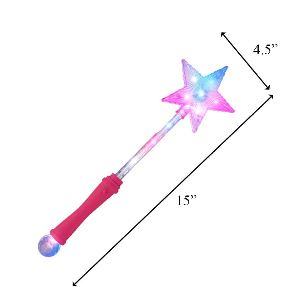 Crystal Star Wand with Opaque Pink Handle 2 Inch Glow Sticks Crystal Star Wand with Opaque Pink Handle 2 Inch Glow Sticks 4