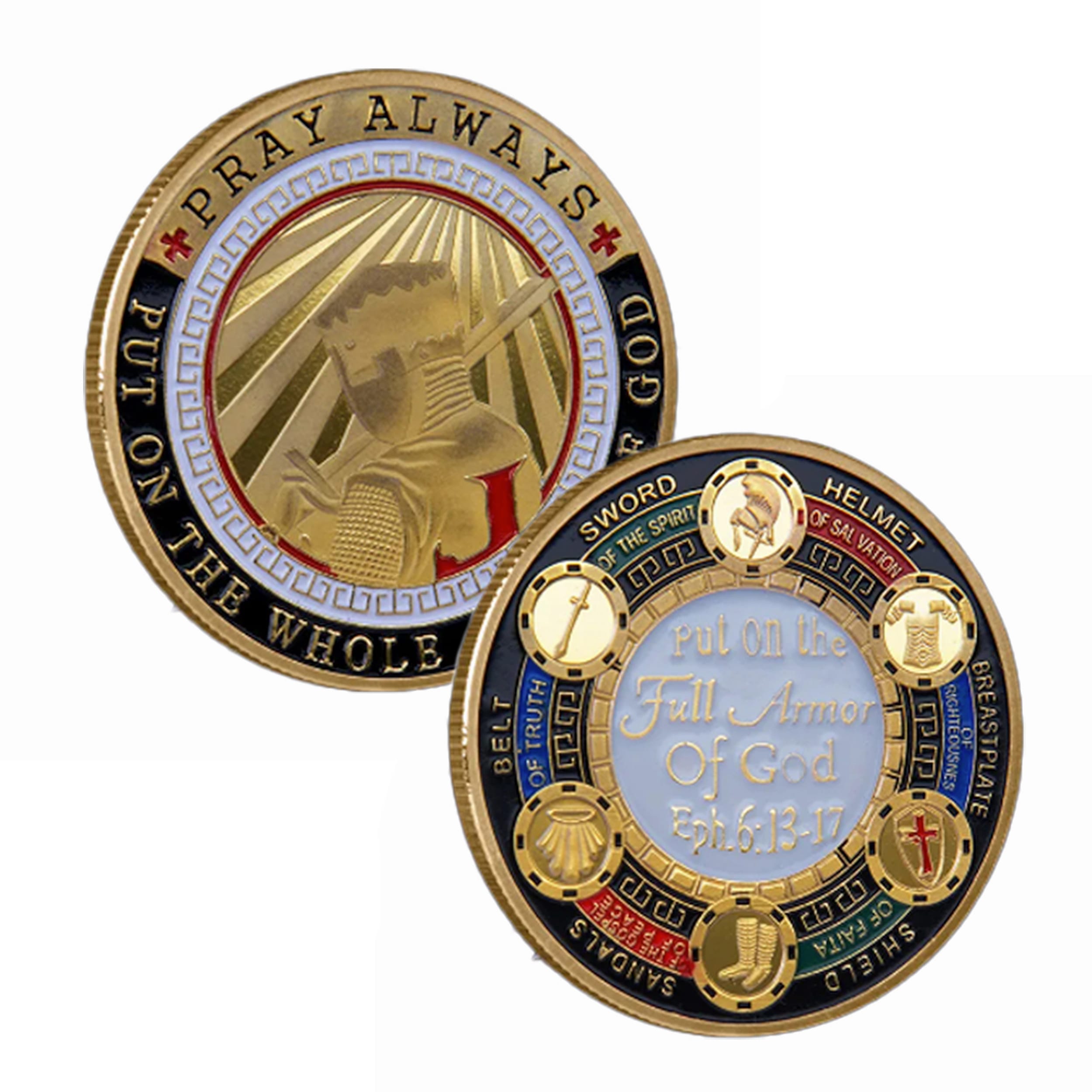 Brave Knight Edition Put on the Whole Armor of God Christian Gold Plated Coin All Products Brave Knight Edition Put on the Whole Armor of God Christian Gold Plated Coin All Products 6