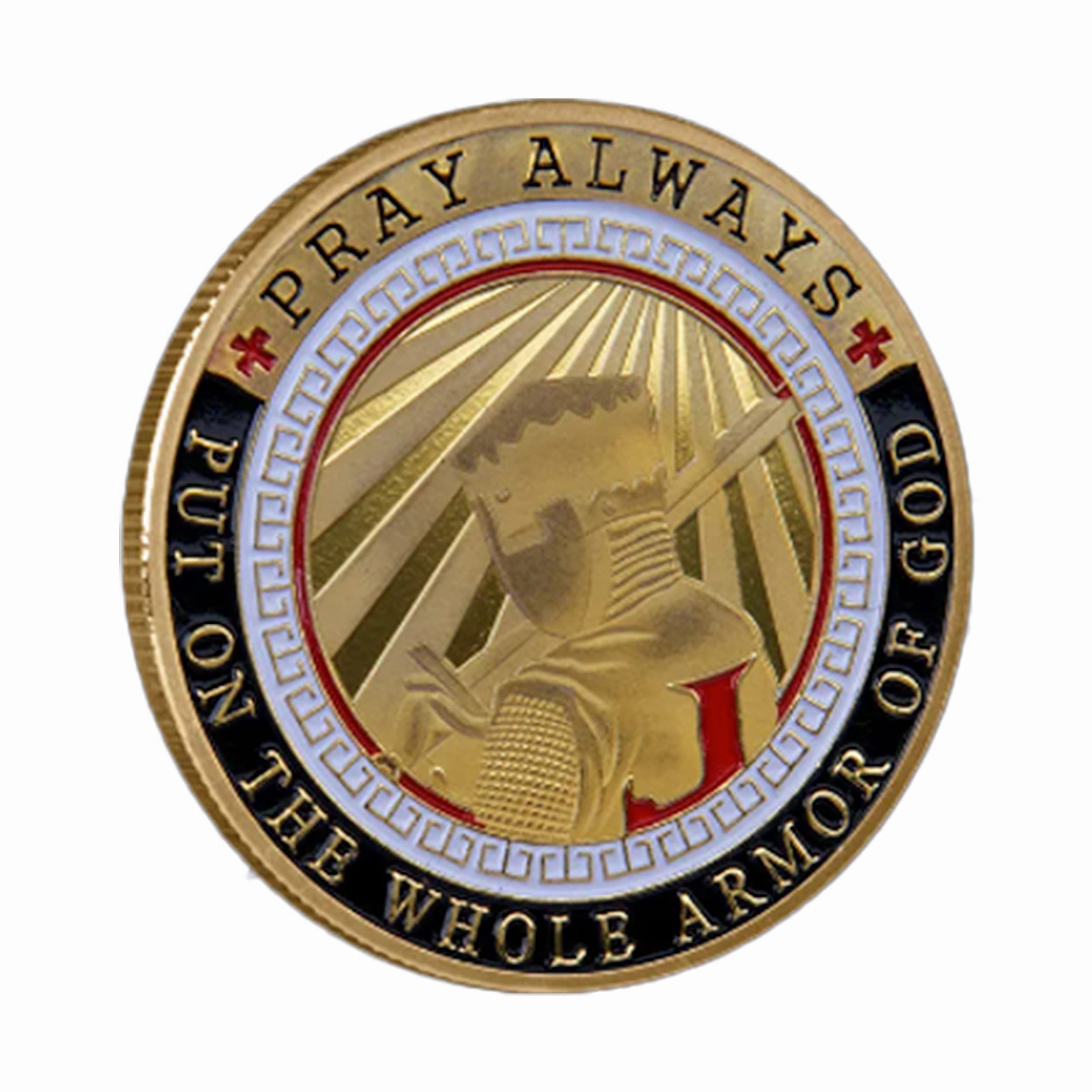 Brave Knight Edition Put on the Whole Armor of God Christian Gold Plated Coin All Products Brave Knight Edition Put on the Whole Armor of God Christian Gold Plated Coin All Products 3