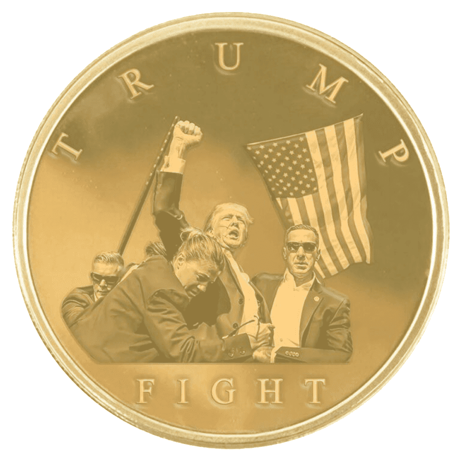Trump Fighting For America Gold Coin President Donald Trump Novelty Coins Trump Fighting For America Gold Coin President Donald Trump Novelty Coins 3