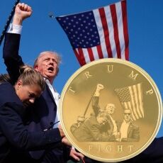 Trump Fighting For America Gold Coin President Donald Trump Novelty Coins Trump Fighting For America Gold Coin President Donald Trump Novelty Coins 5