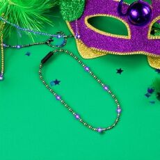 Mardi Gras Metallic Beads Necklace with Light Up Jewel Accents All Products Mardi Gras Metallic Beads Necklace with Light Up Jewel Accents All Products 7