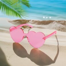 Unlit Heart Shaped Pink Frameless Fashion Glasses All Products Unlit Heart Shaped Pink Frameless Fashion Glasses All Products 7