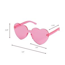 Unlit Heart Shaped Pink Frameless Fashion Glasses All Products Unlit Heart Shaped Pink Frameless Fashion Glasses All Products 6