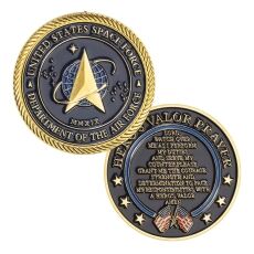 Gold Plated United States Space Force Challenge Coin and Heros Valor Prayer for Courage Souvenirs Air Force Gold Plated United States Space Force Challenge Coin and Heros Valor Prayer for Courage Souvenirs Air Force 9