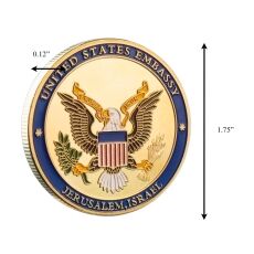 Jerusalem US Embassy Donald Trump Souvenir Commemorative Gold Plated Coin All Products Jerusalem US Embassy Donald Trump Souvenir Commemorative Gold Plated Coin All Products 4
