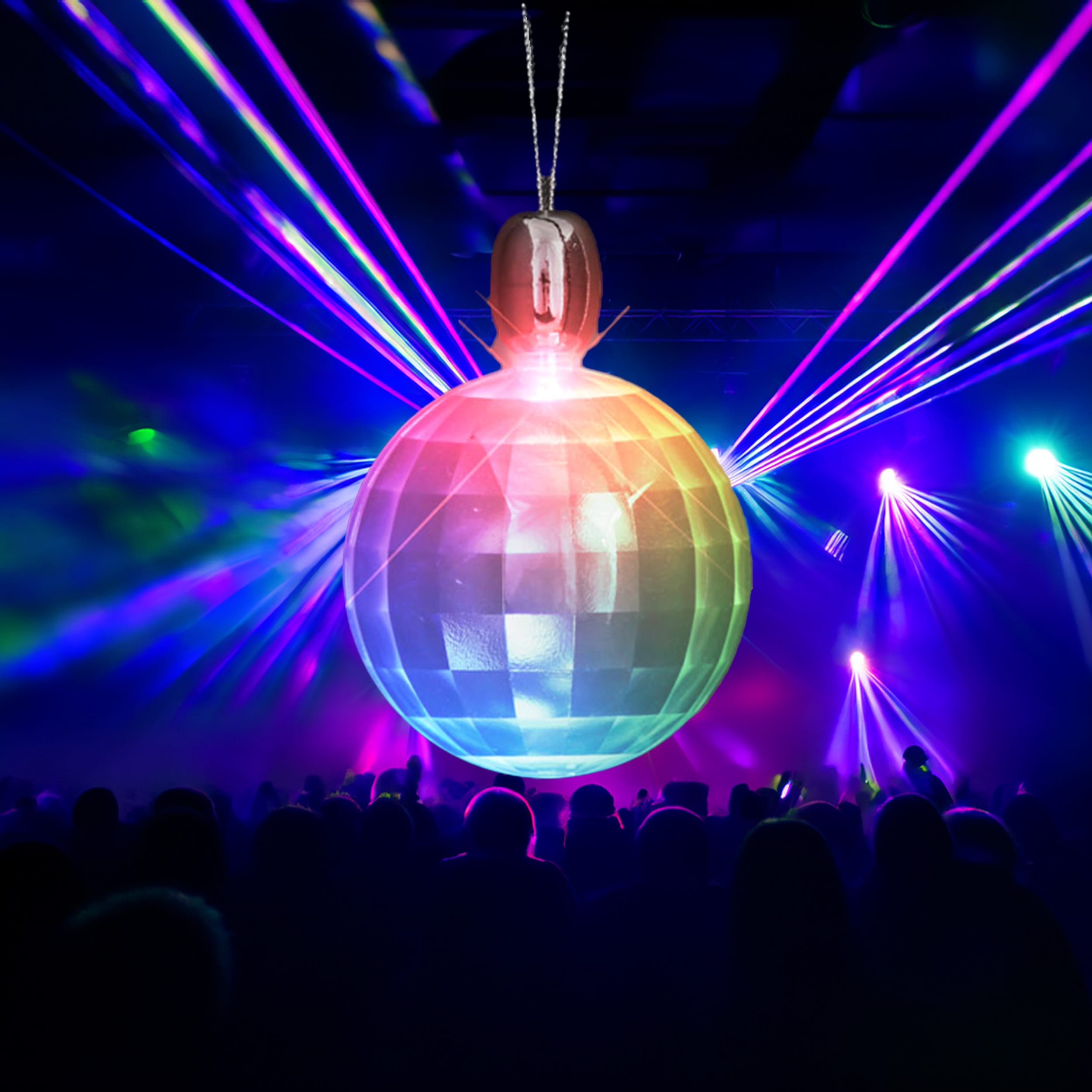 Mini Acrylic Disco Prism Ball LED Multicolor Pendant Necklace All Products Mini Acrylic Disco Prism Ball LED Multicolor Pendant Necklace All Products 5