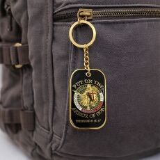 Put on the Whole Armor of God Christian Gold Plated Dog Tag Keychain All Products Put on the Whole Armor of God Christian Gold Plated Dog Tag Keychain All Products 7