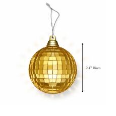 Unlit Mini Gold Mirror Disco Ball Ornaments All Products Unlit Mini Gold Mirror Disco Ball Ornaments All Products 4
