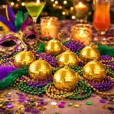 Unlit Mini Gold Mirror Disco Ball Ornaments All Products Unlit Mini Gold Mirror Disco Ball Ornaments All Products 7