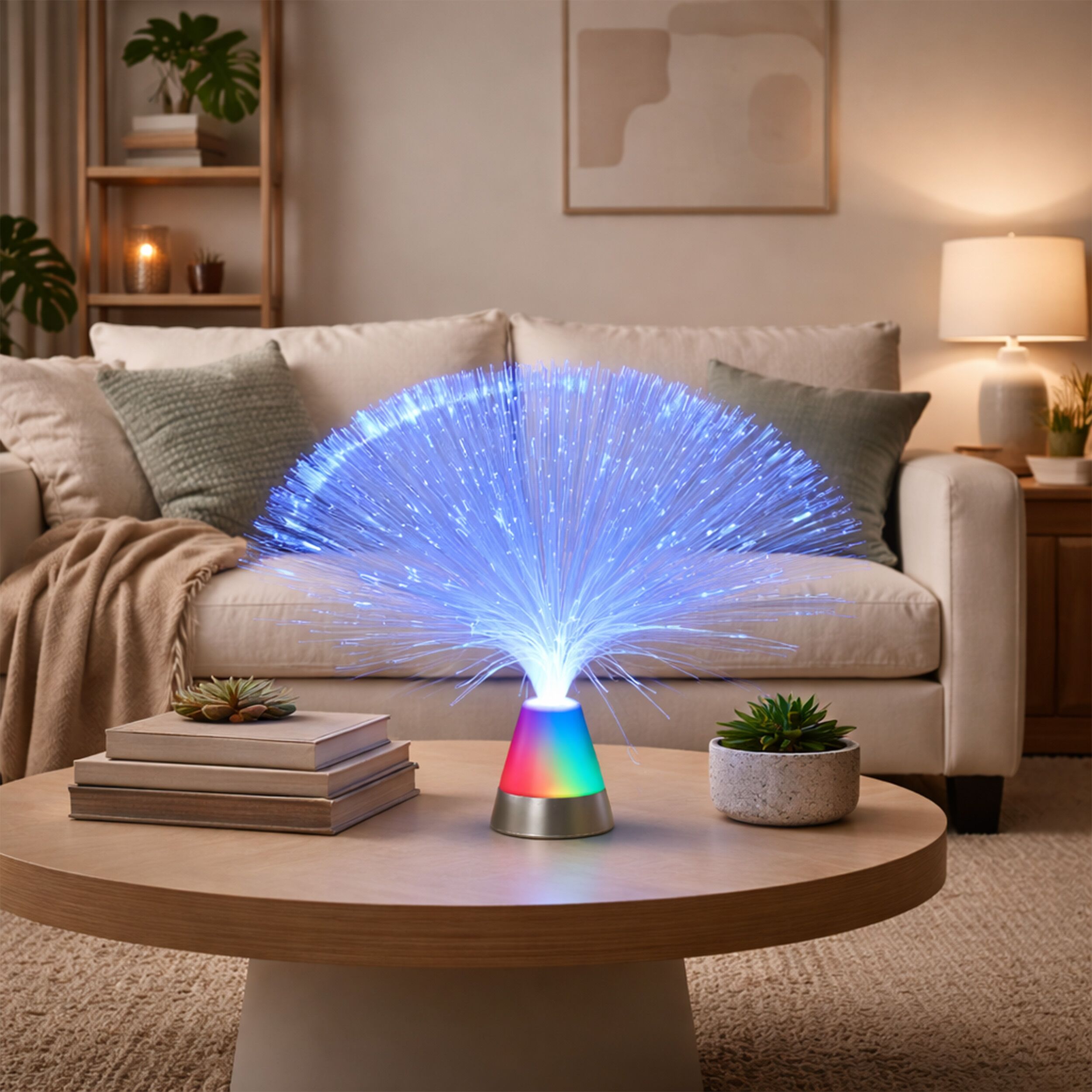 Bright Blue Fiber Optic Centerpiece with Color Changing Base All Products Bright Blue Fiber Optic Centerpiece with Color Changing Base All Products 4
