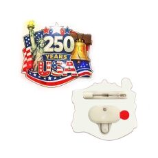 250 Years USA Patriotic Flashing Body Light Lapel Pin 4th of July 250 Years USA Patriotic Flashing Body Light Lapel Pin 4th of July 7