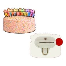 Flashing Rainbow Sprinkle Birthday Cake LED Lapel Pin All Body Lights and Blinkees Flashing Rainbow Sprinkle Birthday Cake LED Lapel Pin All Body Lights and Blinkees 6