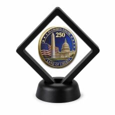 250th Anniversary Coin Display Stand with Coin of Choice Challenge Coins 250th Anniversary Coin Display Stand with Coin of Choice Challenge Coins 9
