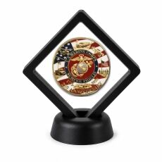 US Marine Corps Coin Display Stand with Coin of Choice Challenge Coins US Marine Corps Coin Display Stand with Coin of Choice Challenge Coins 10
