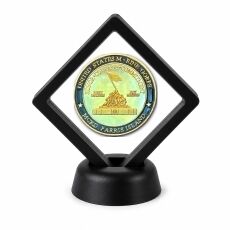 US Marine Corps Coin Display Stand with Coin of Choice Challenge Coins US Marine Corps Coin Display Stand with Coin of Choice Challenge Coins 11