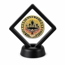 Veterans and Military Coin Display Stand with Coin of Choice Challenge Coins Veterans and Military Coin Display Stand with Coin of Choice Challenge Coins 9