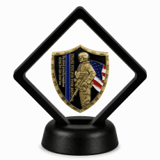Police and Law Enforcement Coin Display Stand with Coin of Choice Challenge Coins Police and Law Enforcement Coin Display Stand with Coin of Choice Challenge Coins 14