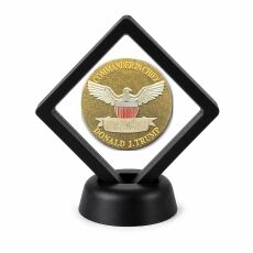 Donald Trump and Political Coin Display Stand with Coin of Choice Challenge Coins Donald Trump and Political Coin Display Stand with Coin of Choice Challenge Coins 8