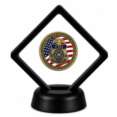 US Marine Corps Coin Display Stand with Coin of Choice Challenge Coins US Marine Corps Coin Display Stand with Coin of Choice Challenge Coins 19
