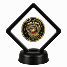 US Marine Corps Coin Display Stand with Coin of Choice Challenge Coins US Marine Corps Coin Display Stand with Coin of Choice Challenge Coins 18