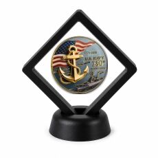 US Navy Coin Display Stand with Coin of Choice Challenge Coins US Navy Coin Display Stand with Coin of Choice Challenge Coins 4
