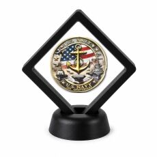 US Navy Coin Display Stand with Coin of Choice Challenge Coins US Navy Coin Display Stand with Coin of Choice Challenge Coins 13