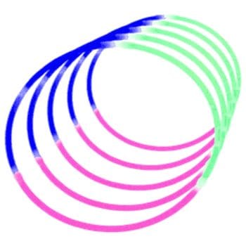 Glow Necklace Tri Color Blue Pink Green Tube of 25 All Products