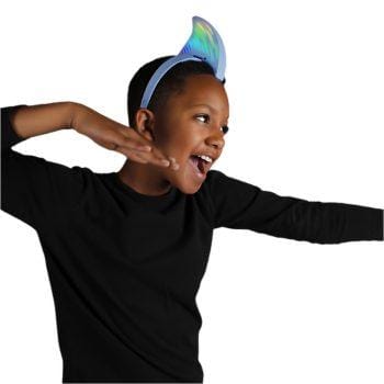 LED Shark Fin Headband Rainbow Multicolor 3