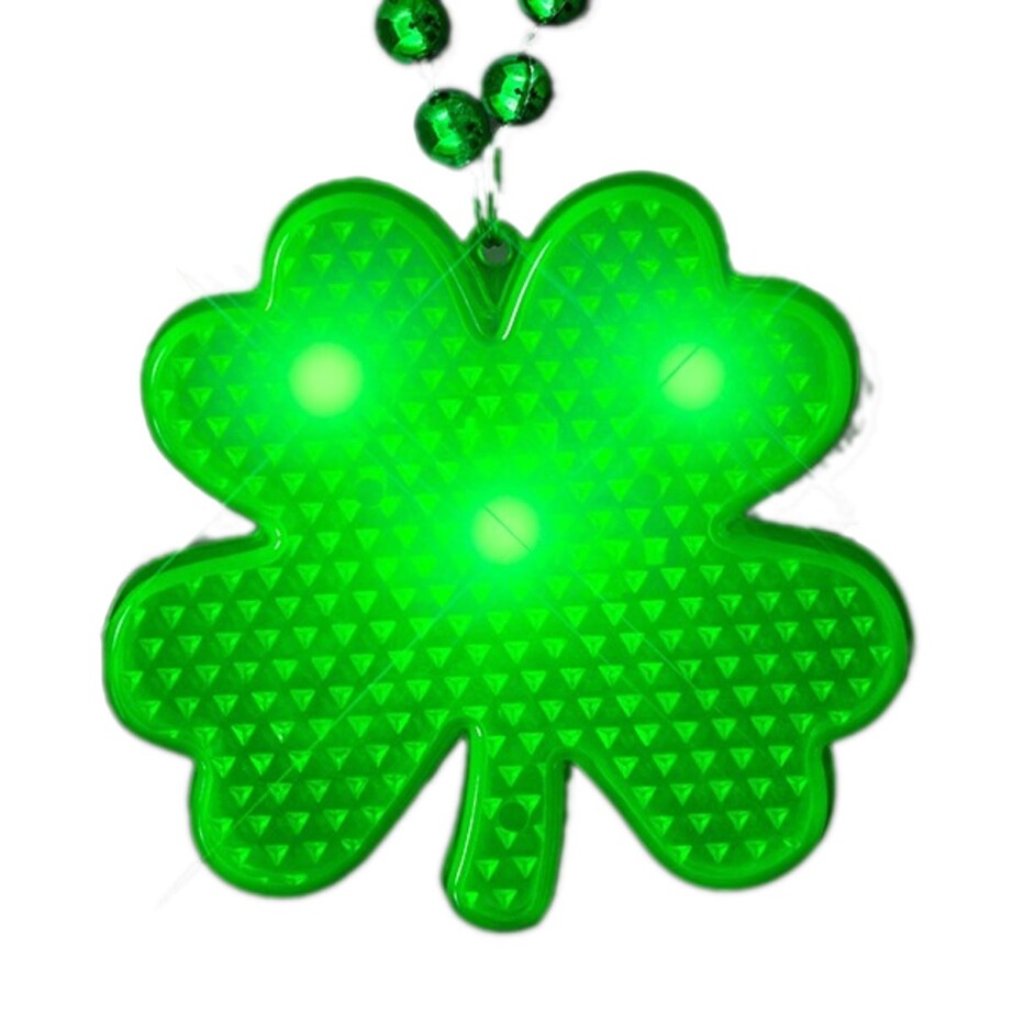 LED Shamrock Beaded Necklace for St Patricks Day All Products 3