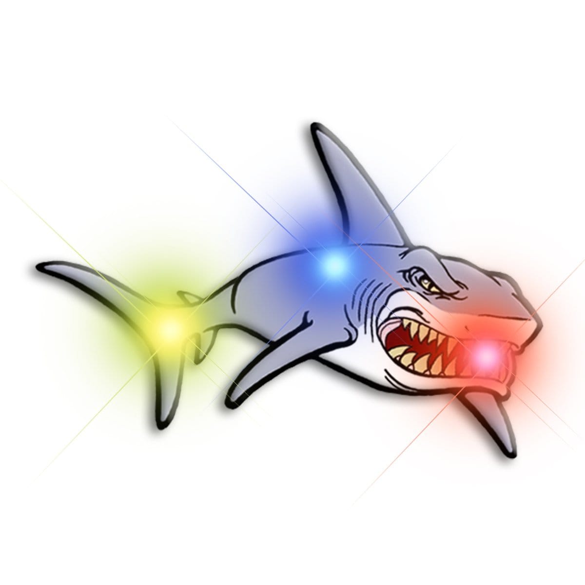 Shark Flashing Body Light Lapel Pins All Body Lights and Blinkees Shark Flashing Body Light Lapel Pins All Body Lights and Blinkees 3