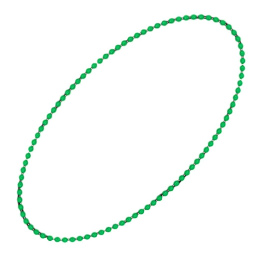 Smooth Round Opaque Bead Mardi Gras Necklace Green Pack of 12 All Products Smooth Round Opaque Bead Mardi Gras Necklace Green Pack of 12 All Products 3