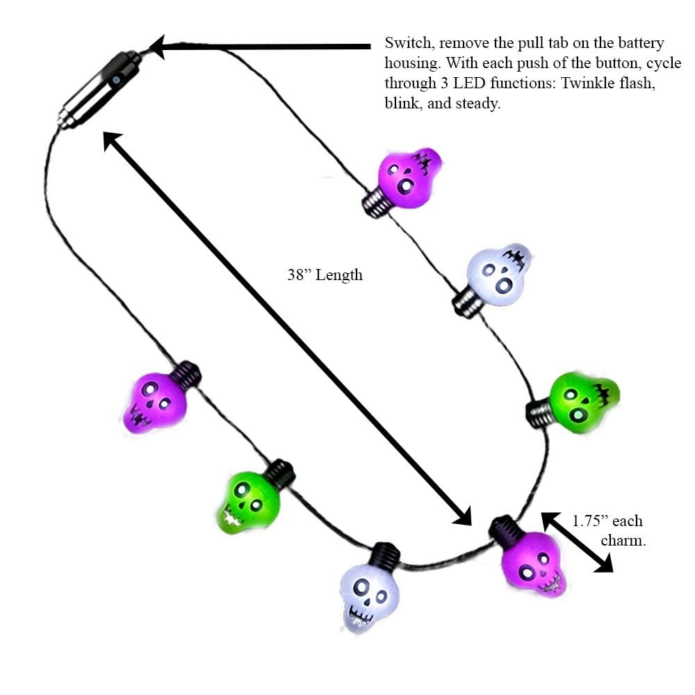 Halloween Zombie Skulls String Lights Necklace All Products Halloween Zombie Skulls String Lights Necklace All Products 6